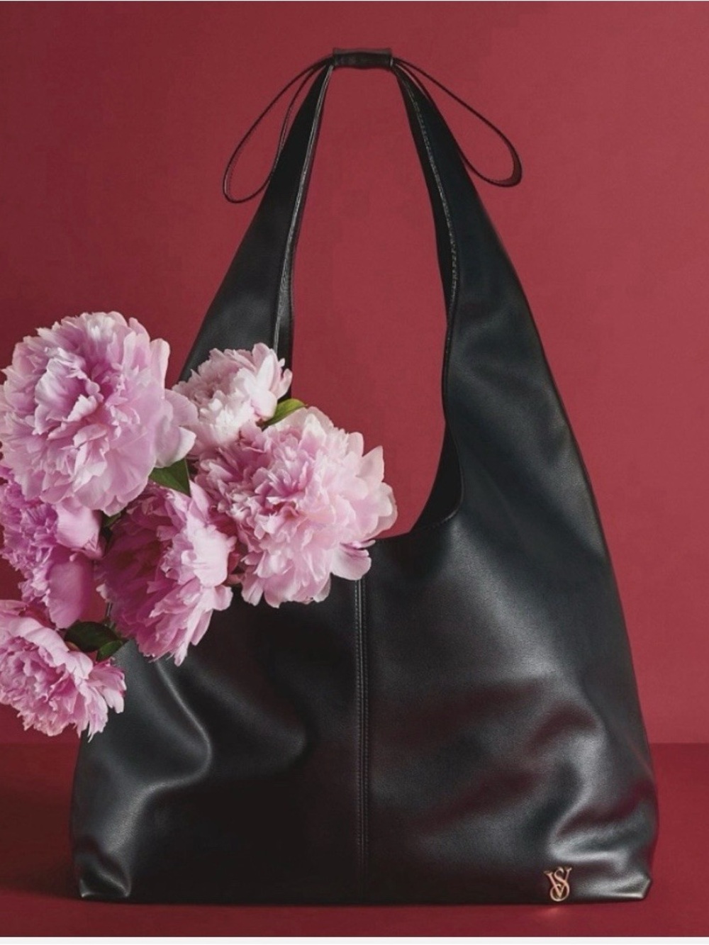 Black Leather Shoulder Hobo Bag - Victoria’s Secret